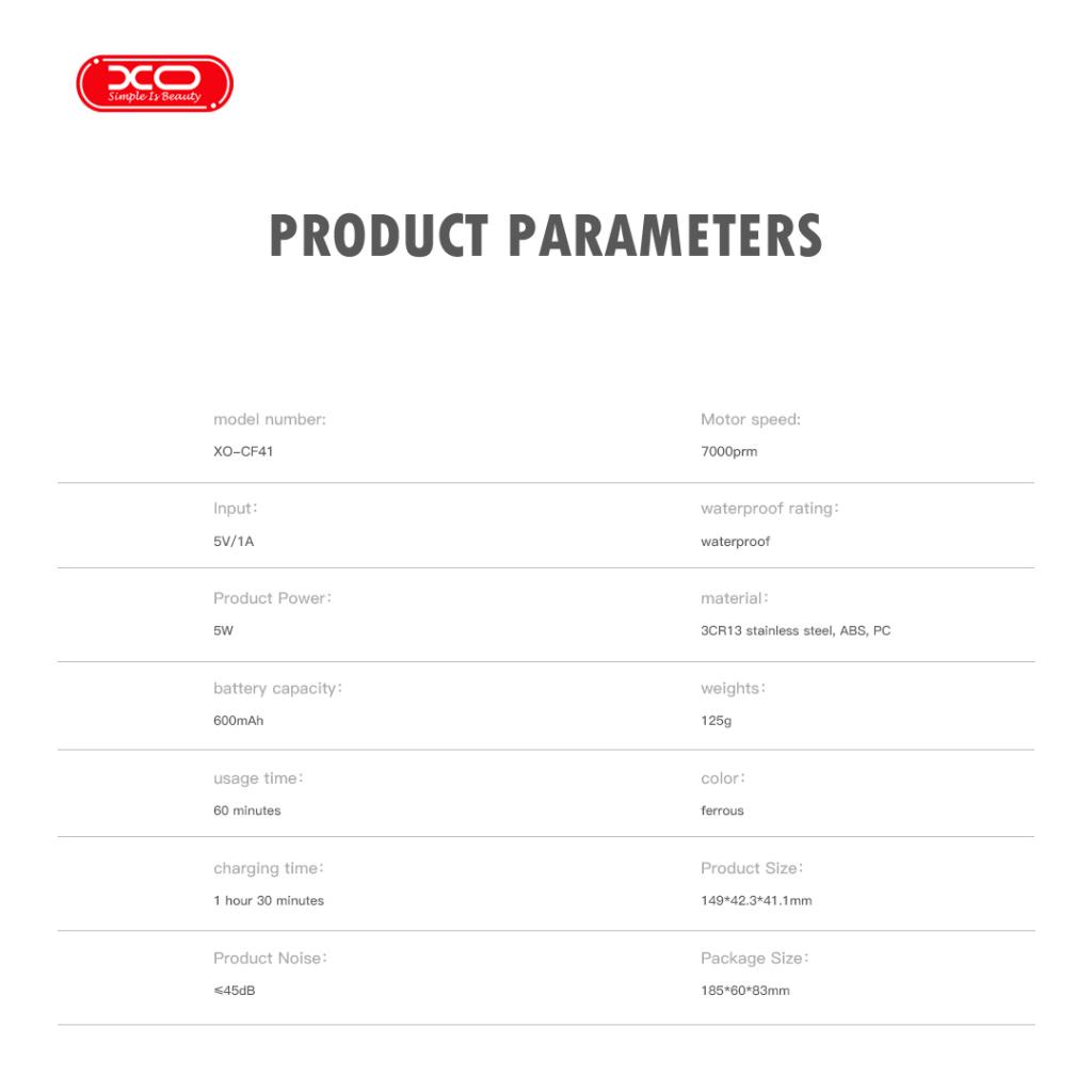 XO CF41 Μηχανή Μαλλιών Trimmer με Ψηφιακή Οθόνη - Image 8