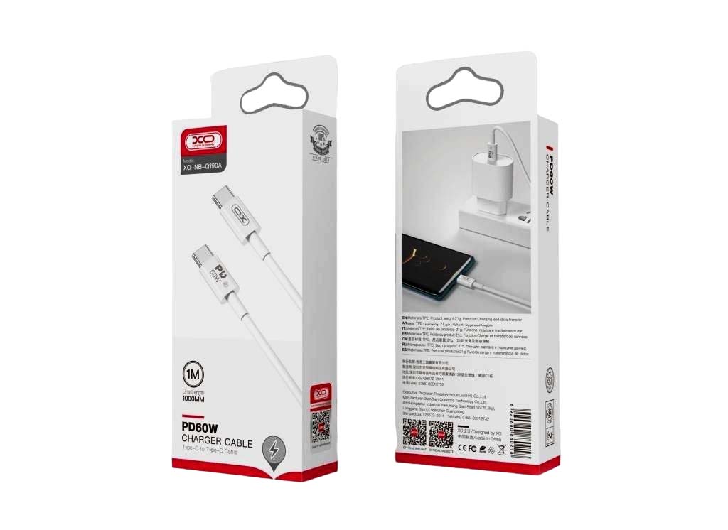 XO NB-Q190A 60W Καλώδιο Φόρτισης Type-C σε Type-C 1m - Image 8