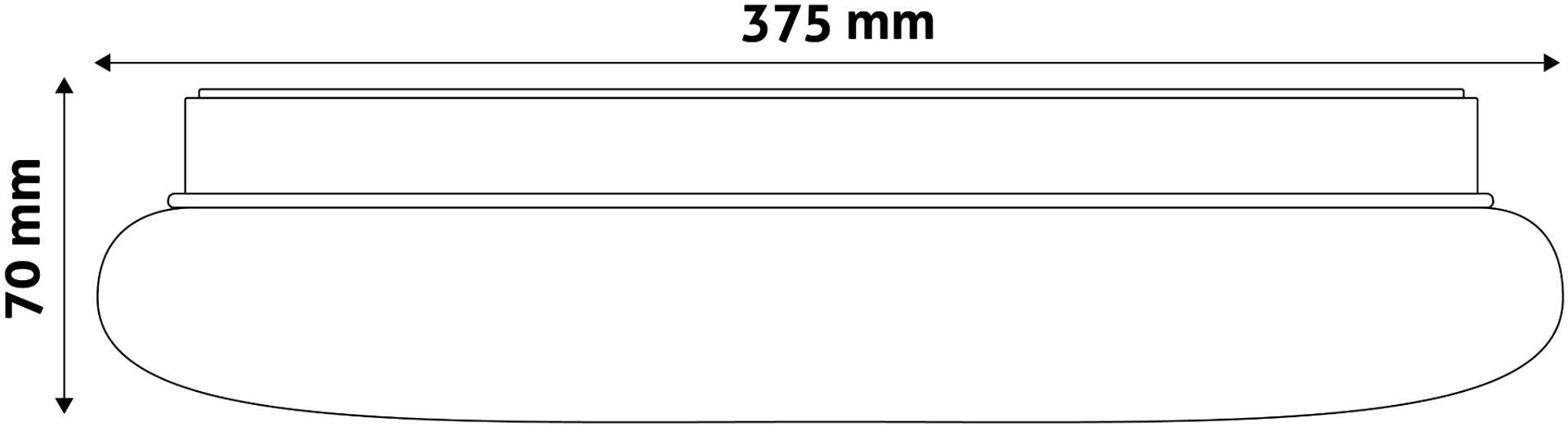 Avide LED Μοντέρνα Πλαφονιέρα Οροφής Larissa 24W 375x70mm Θερμό 3000K - Image 3
