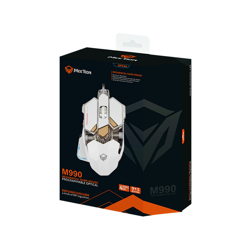 Meetion MT-M990 Μηχανικό Gaming Ποντίκι / Λευκό - Image 8