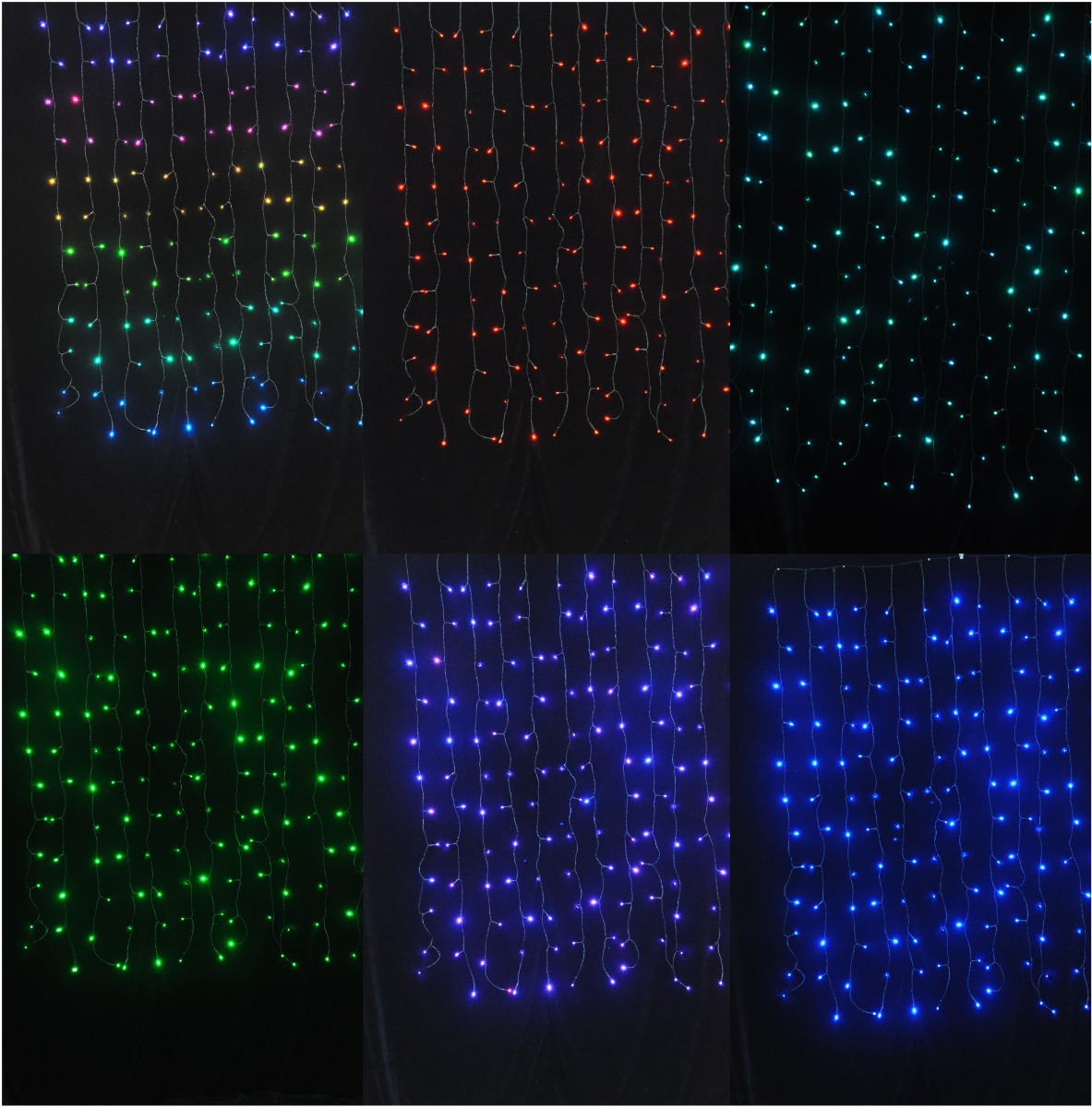 Entac Χριστουγεννιάτικα Λαμπάκια Κουρτίνα IP44 144 LED RGB 8x8 Λειτουργίες 1x1 - Image 2