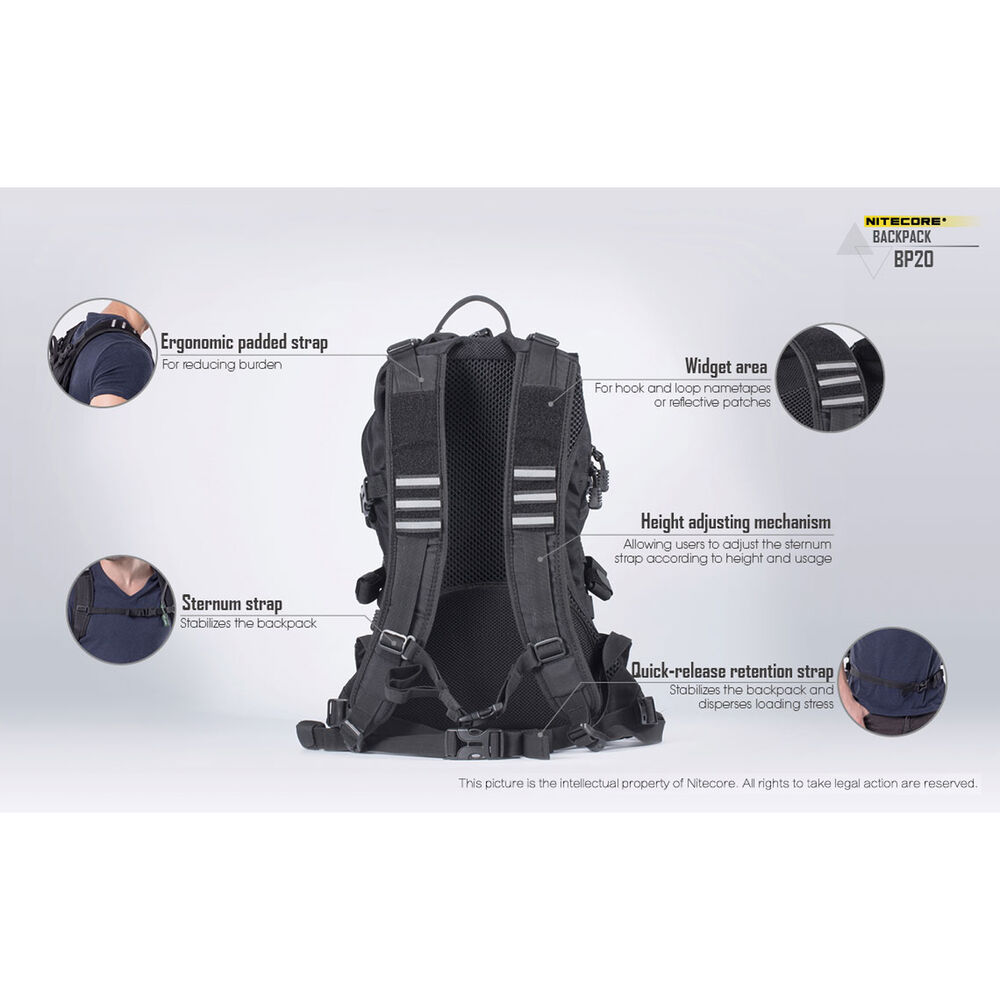 Nitecore Σακίδιο Πλάτης BP20 Μαύρο 20L - Image 3