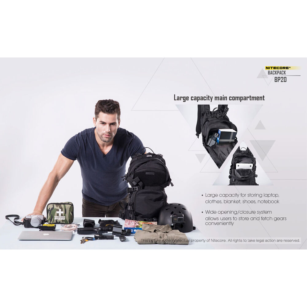 Nitecore Σακίδιο Πλάτης BP20 Μαύρο 20L - Image 11