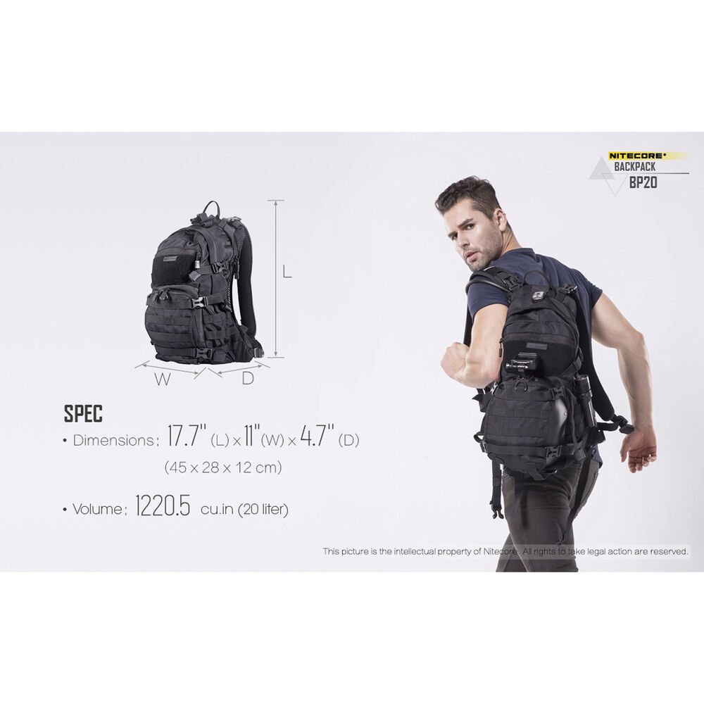 Nitecore Σακίδιο Πλάτης BP20 Μαύρο 20L - Image 12
