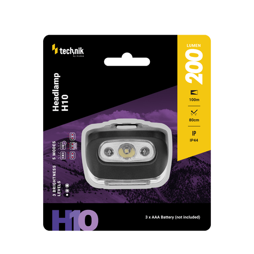 Technik Φακός Κεφαλής H10 LED με Κόκκινο Φως 200lm (3xAAA) - Image 2