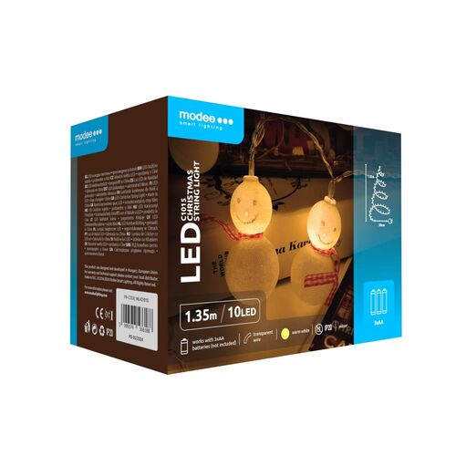 Modee Χριστουγεννιάτικα Φωτάκια LED Θερμό (10LED/1.35m/15cm) - Image 4