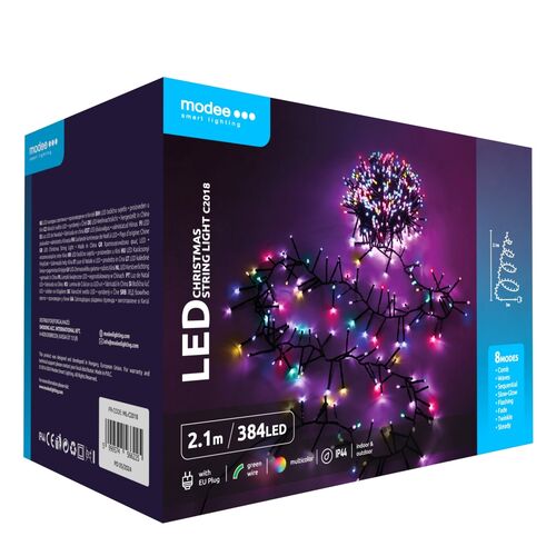 Modee Χριστουγεννιάτικα Φωτάκια LED με Αντάπτορα (384LED/2.1m) Πολύχρωμα - Image 4