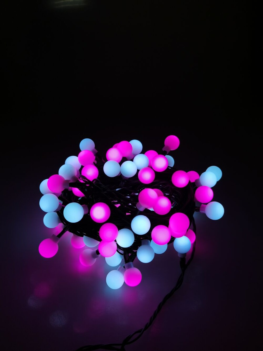 Modee Christmas LED Λαμπάκια Τύπου Berry με Βύσμα (100LED/10m/10cm) Ροζ & Ψυχρό - Image 4