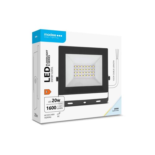 Modee Lighting LED Προβολέας E-series Slim 20W 120° 6000K 1600 lm ERP