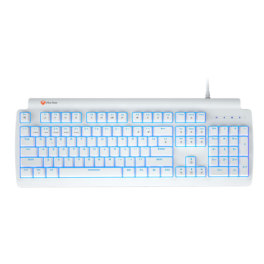 Meetion MT-MK600MX Μηχανικό Gaming Πληκτρολόγιο / Μπλέ Διακόπτες / Λευκό