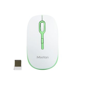 Meetion MT-R547 2.4G Ασύρματο Ποντίκι / Λευκό & Πράσινο