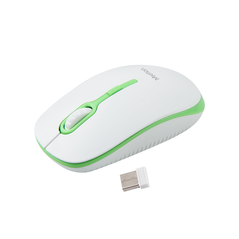 Meetion MT-R547 2.4G Ασύρματο Ποντίκι / Λευκό & Πράσινο - Image 3