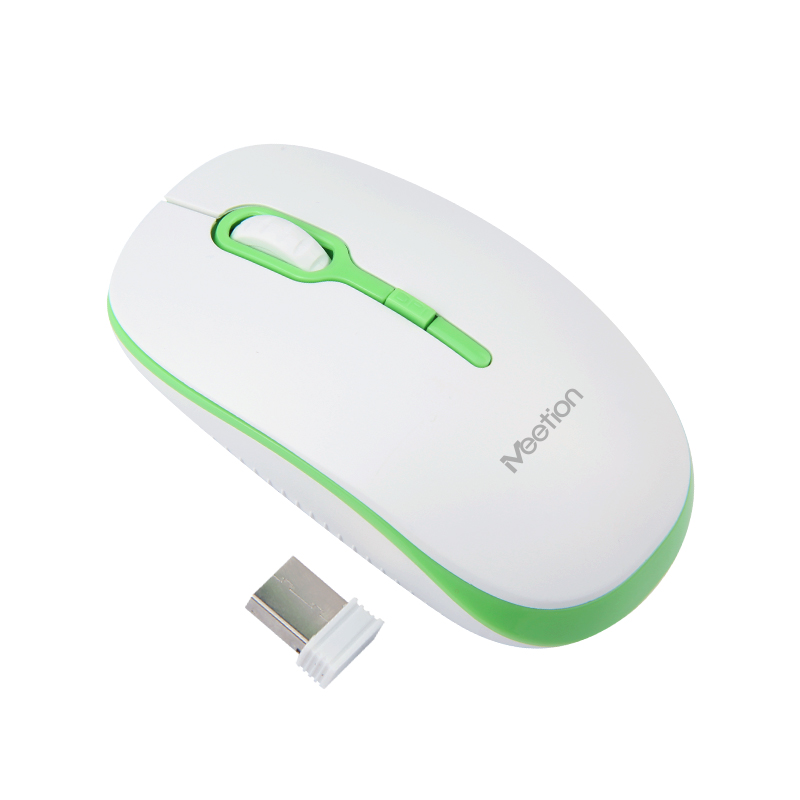 Meetion MT-R547 2.4G Ασύρματο Ποντίκι / Λευκό & Πράσινο - Image 6