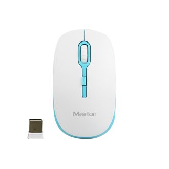 Meetion MT-R547 Ασύρματο Ποντίκι 2.4G Λευκό & Μπλε