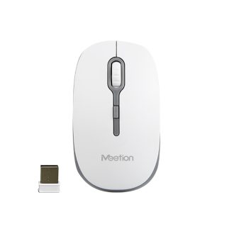 Meetion MT-R547 2.4G Ασύρματο Ποντίκι / Άσπρο & Γκρι