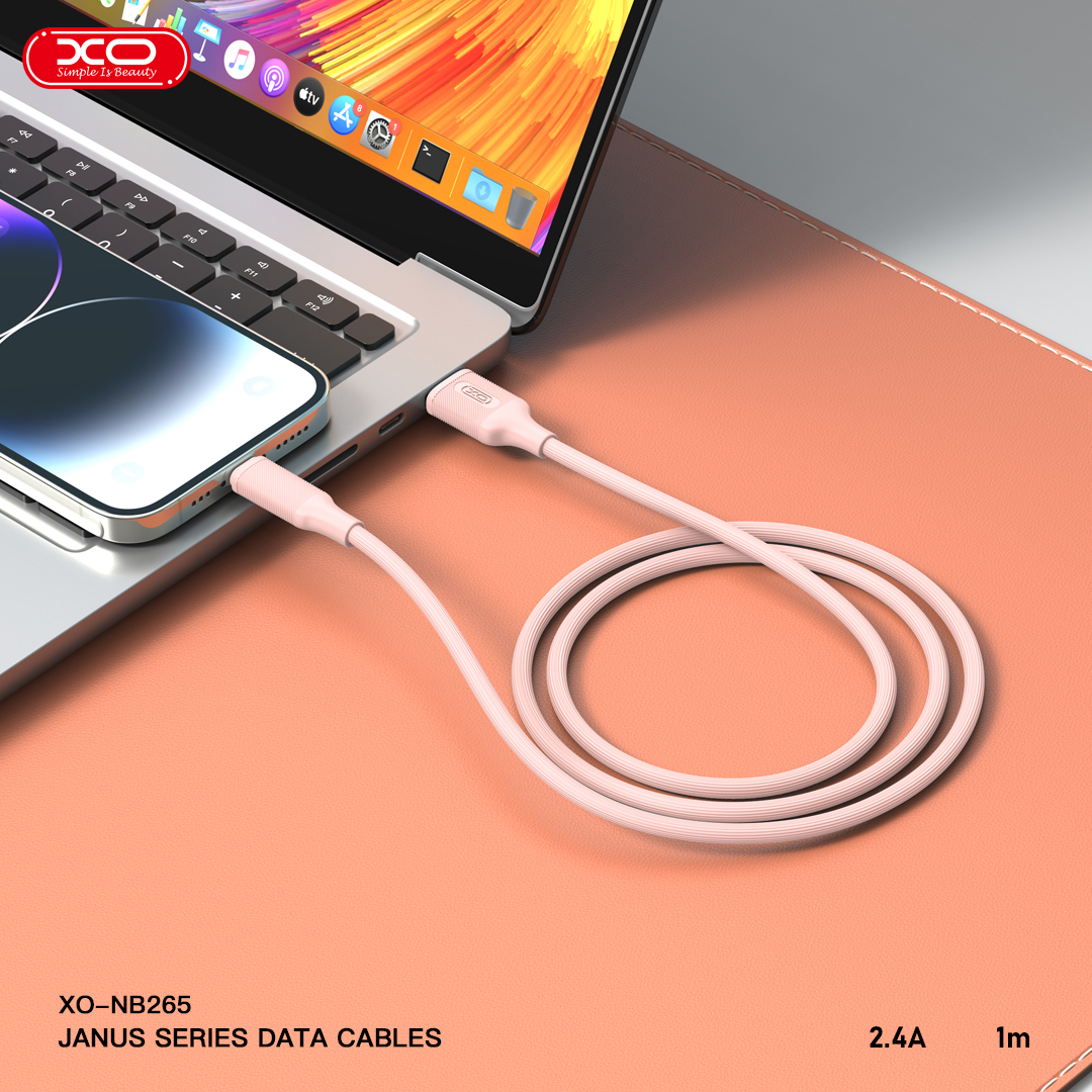 XO NB265 Μινιμαλιστικό Καλώδιο Micro Ροζ - Image 2
