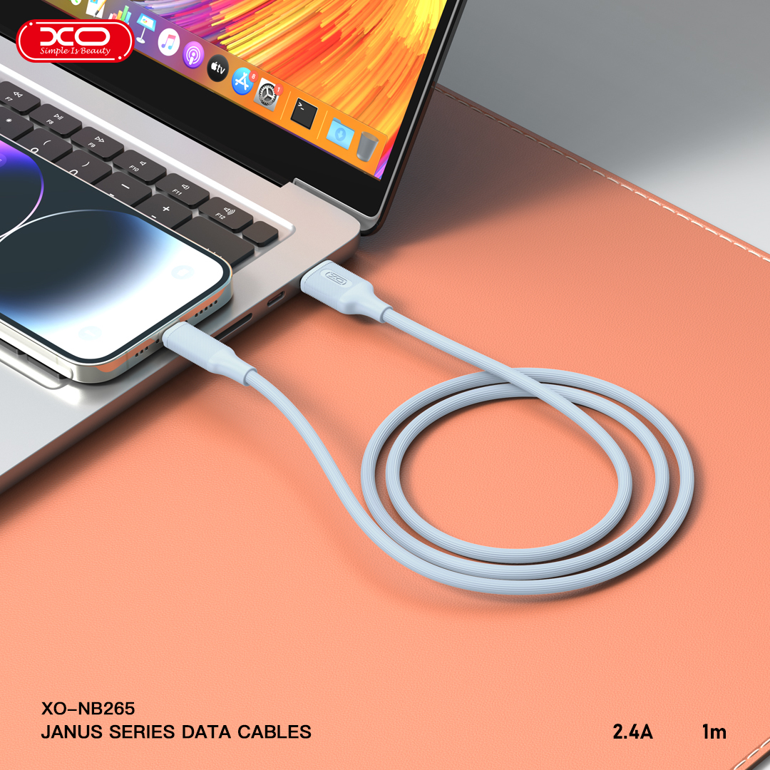 XO NB265 Μινιμαλιστικό Καλώδιο Lightning Μπλε - Image 2