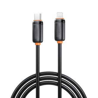 XO NB-Q302A Καλώδιο Φόρτισης & Μεταφοράς Δεδομένων Lightning σε Type-C 27W Μαύρο 1m