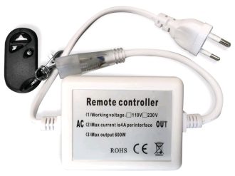Avide Τηλεχειριστήριο RF και Ελεγκτής LED Ταινίας 220V 600W με Ντίμερ 5050 SMD