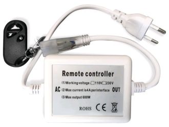 Avide Τηλεχειριστήριο RF και Ελεγκτής LED Ταινίας 220V 600W με Ντίμερ 3528 SMD