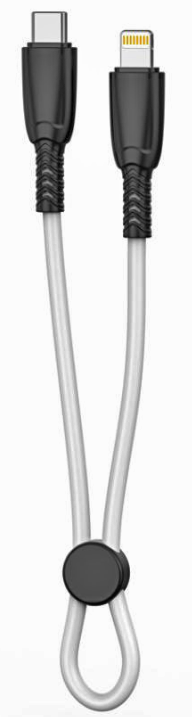 XO NB-Q248A Suluo Series Φορητό Καλώδιο Αντάπτορας Type-C σε Lightning 27W 25cm Strip Λευκό - Image 8