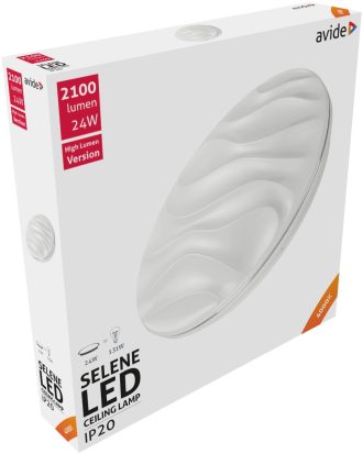 Avide LED Μοντέρνα Πλαφονιέρα Οροφής Selene 24W 380x70mm Λευκό 4000K