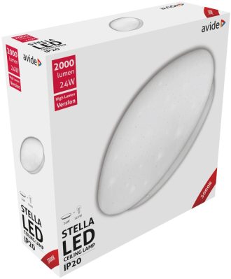 Avide LED Μοντέρνα Πλαφονιέρα Οροφής Stella (Starry) 24W 380x110.0mm Θερμό 3000K