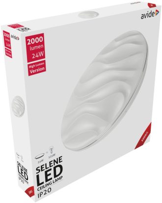 Avide LED Μοντέρνα Πλαφονιέρα Οροφής Selene 24W 380x70mm Θερμό 3000K