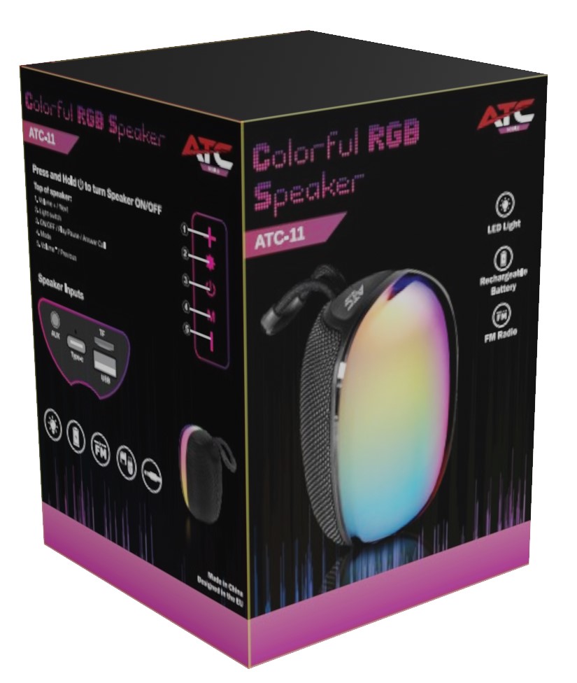 ATC-11 Ασύρματο Ηχείο Bluetooth 5W RGB - Image 2