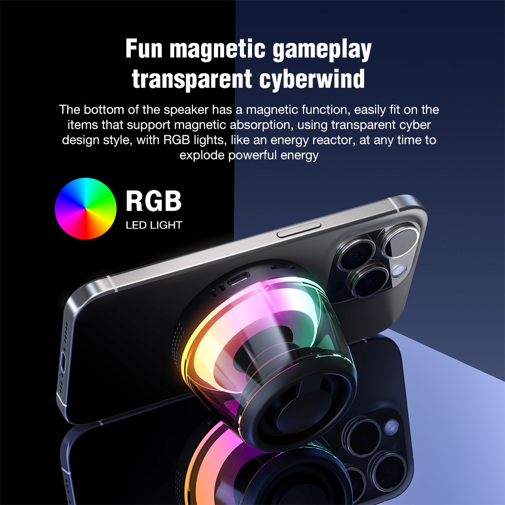 ATC-15 Mini Μαγνητικό Ηχείο Bluetooth RGB - Image 3