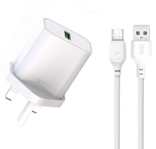XO L103 QC3.0 Φορτιστής UK 18W με Καλώδιο Micro (NB103)