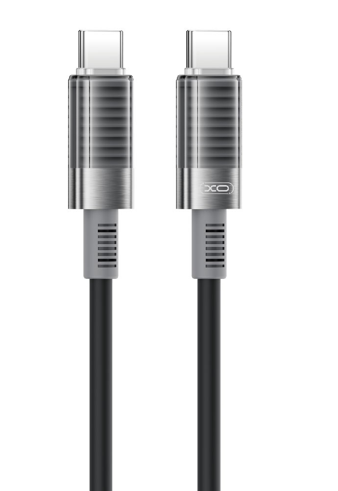 XO NB-Q282B Καλώδιο Σιλικόνης Type-c σε Type-c 60W Μαύρο