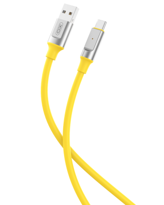 XO NB251 6A Liquid Silicone Rubber Type-c Data Cable 1m Cable Yellow