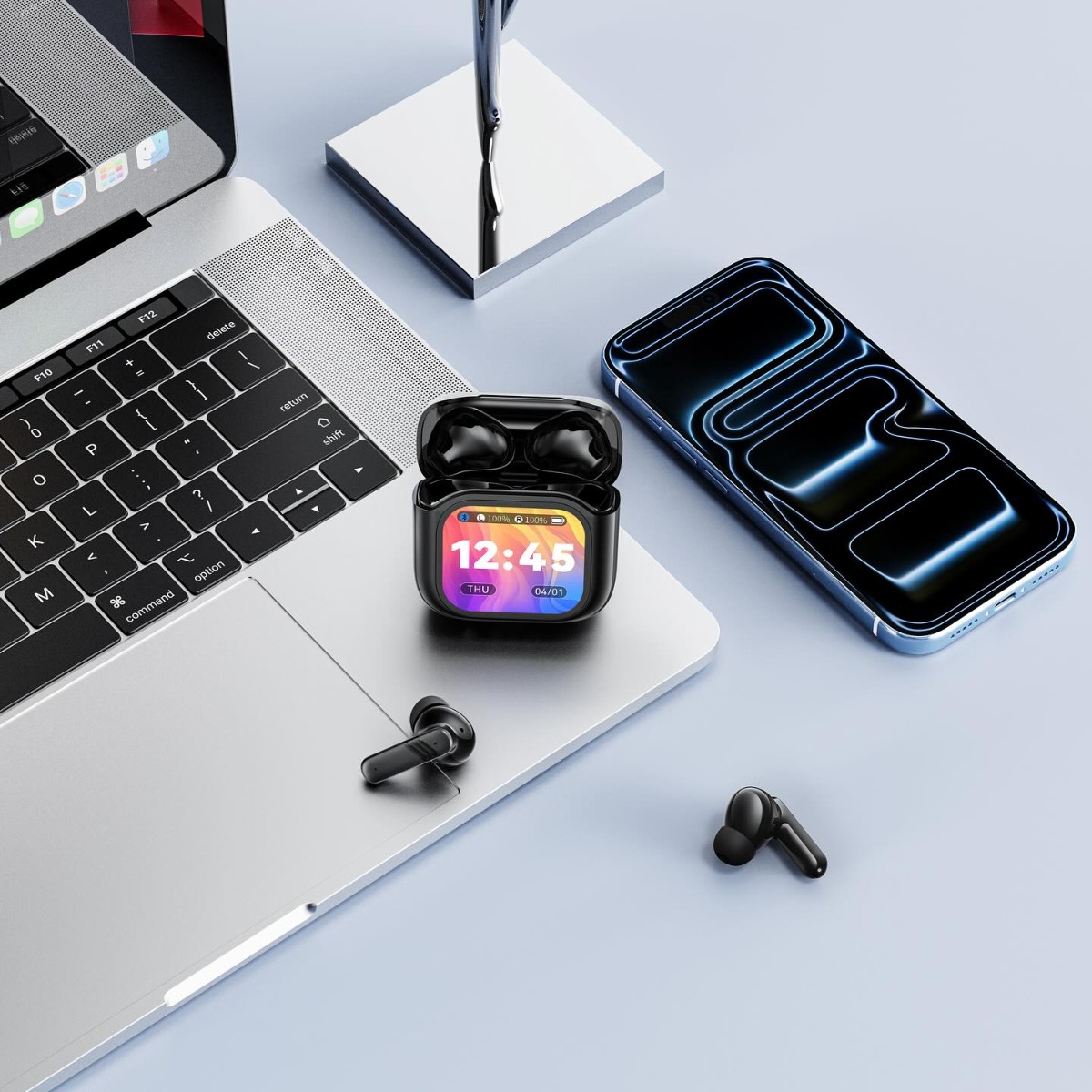 XO X50 Ακουστικά Bluetooth με Λειτουργίες ANC+ENC Dual Mic TWS & Smart LCD Οθόνη - Image 2