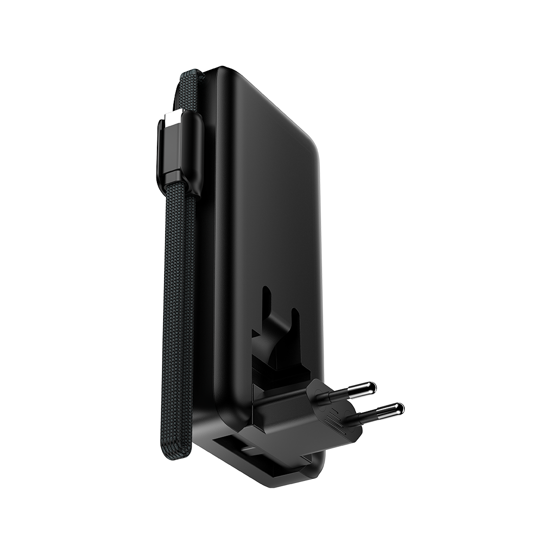 XO PR282 Powerbank Ταχείας Φόρτισης 22.5W με Πρίζα & Λουράκι Type-C 10.000mAh - Image 4