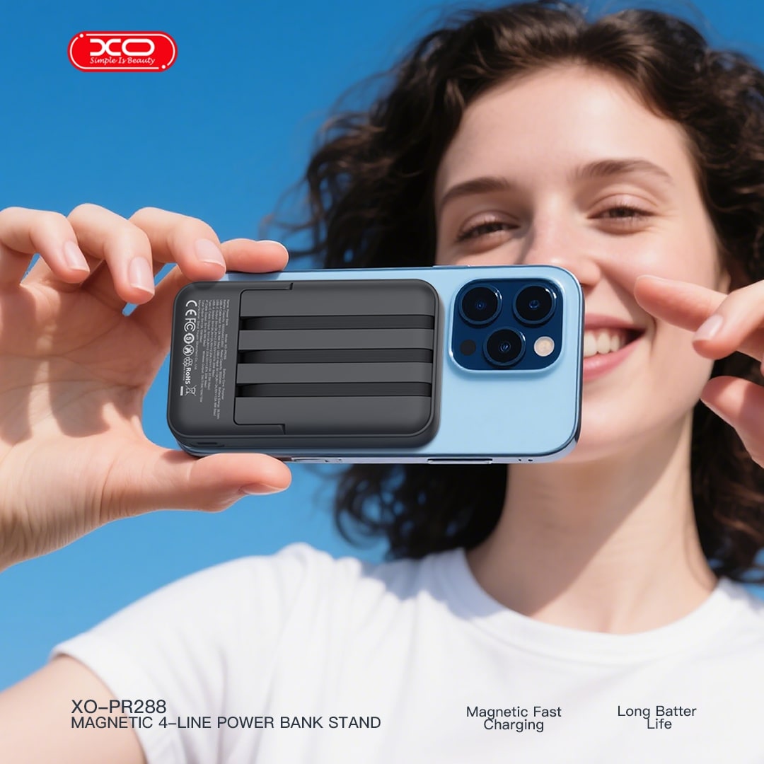 XO PR288 Powerbank Ταχείας Φόρτισης 15W με 3 Ενσωματωμένα Καλώδια & Ασύρματη Φόρτιση PD20W 10000mAh - Image 7