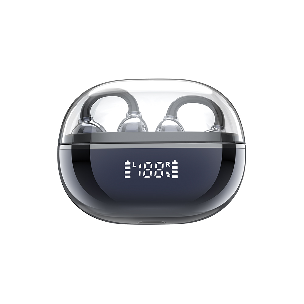 XO G43 Ακουστικά Bluetooth με Διαφανή Eπιμεταλλωμένο Σχεδιασμό OWS Μπλε - Image 3