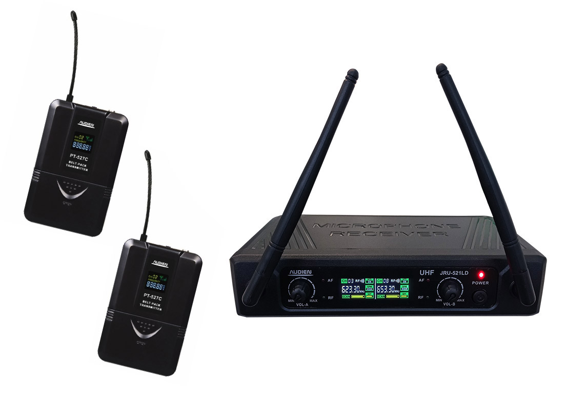 JRU-521LD-D Ασύρματο Μικρόφωνο Διπλού Πέτου UHF