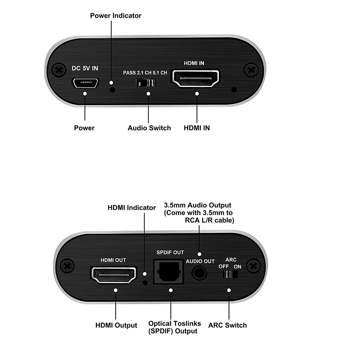 OZV8 Μετατροπέας HDMI σε αναλογική & ψηφιακή έξοδο ήχου - Image 3