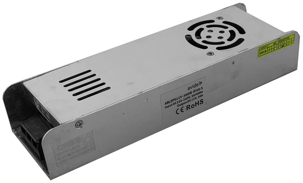 Avide Τροφοδοτικό Ταινιών LED 12V 360W IP20 Slim