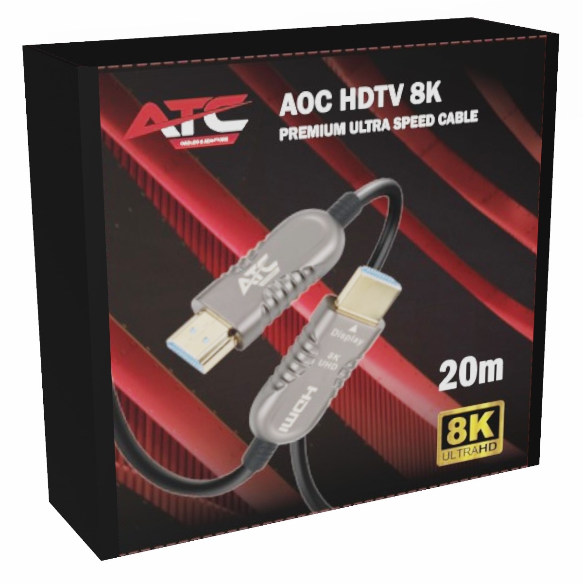 ATC AOC HDTV 2.1V Premium Οπτικό Καλώδιο 8K 20m - Image 2
