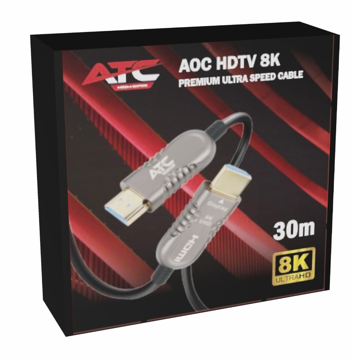 ATC AOC HDTV 2.1V Premium Οπτικό Καλώδιο 8K 30m - Image 2