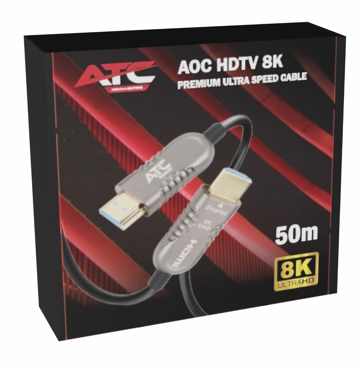 ATC AOC HDTV 2.1V Premium Οπτικό Καλώδιο 8K 50m - Image 2