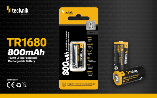 Technik Επαναφορτιζόμενη Μπαταρία 16340 RCR123 TR1680 800mAh 3,7V B1 - Image 4
