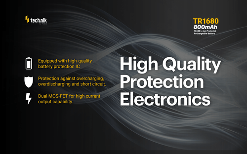 Technik Επαναφορτιζόμενη Μπαταρία 16340 RCR123 TR1680 800mAh 3,7V B1 - Image 5