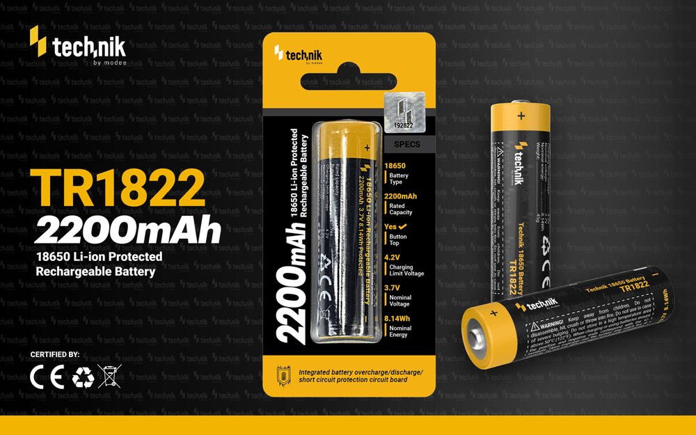 Technik Επαναφορτιζόμενη Μπαταρία 18650 TR1822 2200mAh 3,7V B1 - Image 5