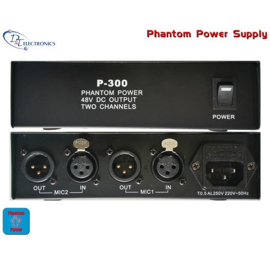 L-Frank Τροφοδοτικό Phantom P-300 για 2 Πυκνωτικά Μικρόφωνα
