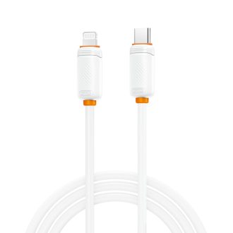 XO NB-Q302A Καλώδιο Φόρτισης & Μεταφοράς Δεδομένων Lightning σε Type-C 27W Λευκό 1m