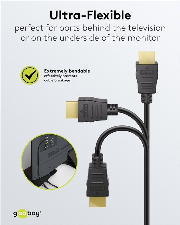 Goobay Καλώδιο HDMI Ethernet Υψηλής Ταχύτητας 4K/60Hz 18Gbit/s Μαύρο 1.5m 80102 - Image 7