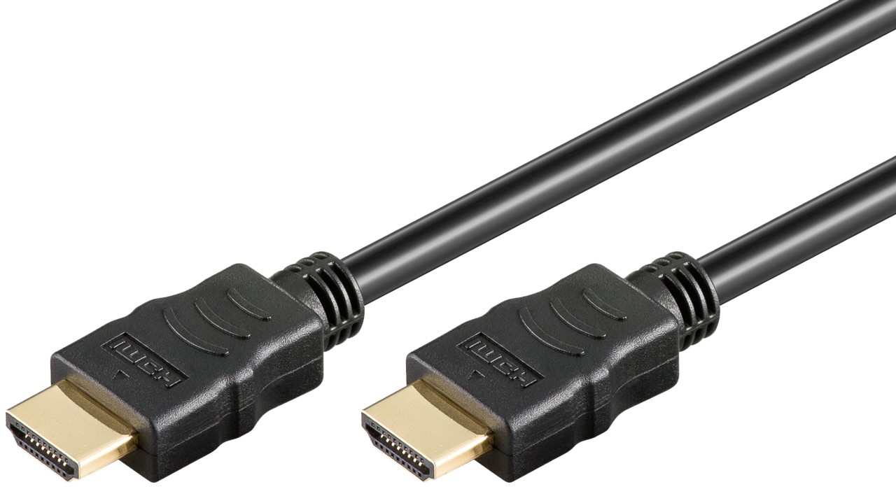 Goobay Καλώδιο HDMI Ethernet Υψηλής Ταχύτητας 4K/60Hz 18Gbit/s Μαύρο 1m 80101